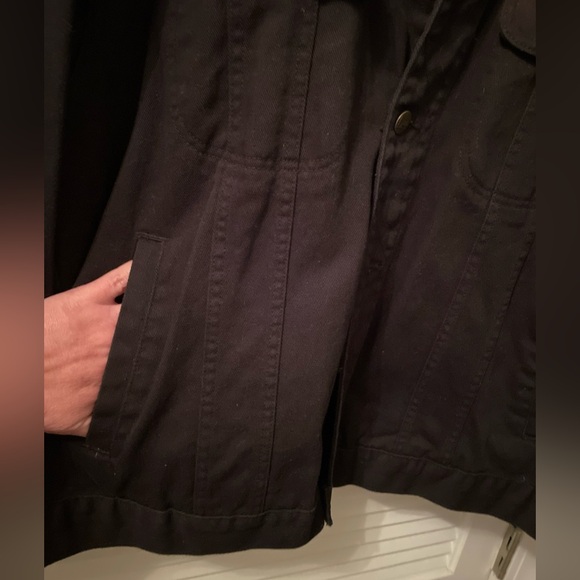 LEE black denim XL trucker jean jacket vtg 2000 NWOT Regular Cut workwear grunge - Picture 7 of 13